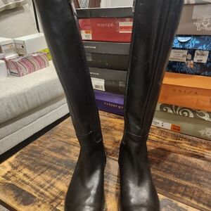 Franco Sarto Black Leather Boots